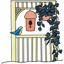 Bird Houses Embroidery Design 5 Bird Houses Embroidery Design 5